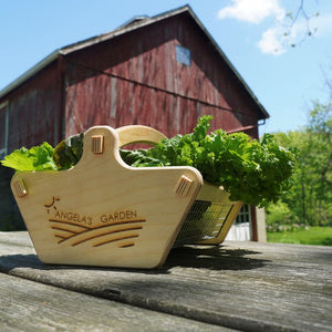 Personalized Garden Basket - 2 sizes - Harvest Basket for Vegetables - Gift for Gardener