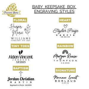 Baptism Keepsake Box for Christening - Personalized Engraved Godparent Gift
