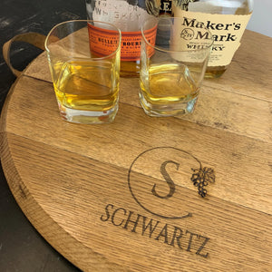 Bourbon Barrel Serving Round - Tray or Lazy Susan