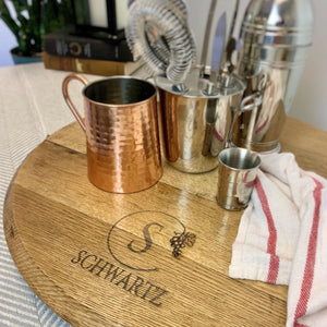 Bourbon Barrel Serving Round - Tray or Lazy Susan