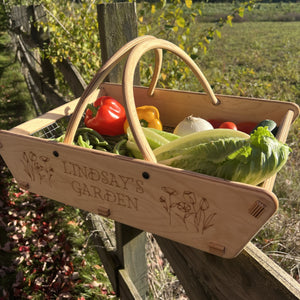 Personalized Garden Basket - 2 sizes - Harvest Basket for Vegetables - Gift for Gardener