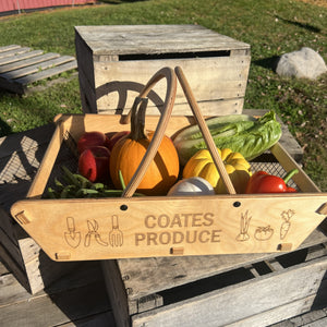 Personalized Garden Basket - 2 sizes - Harvest Basket for Vegetables - Gift for Gardener