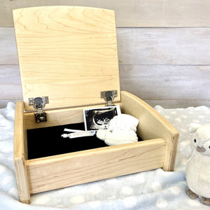 Personalized Engraved Heirloom Baby Keepsake Box First Birthday Newborn Gift