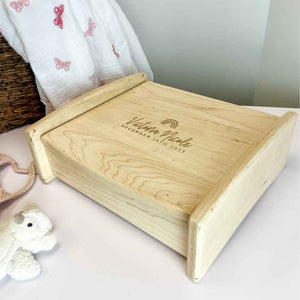 Personalized Engraved Heirloom Baby Keepsake Box First Birthday Newborn Gift