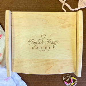 Personalized Engraved Heirloom Baby Keepsake Box First Birthday Newborn Gift