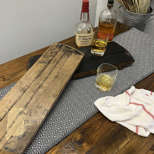 Bourbon Barrel Footed Bar Tray