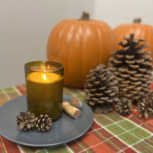 Recycled Wine Bottle Candle