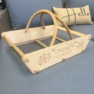 Personalized Harvest Basket - Gift for Gardener or Homesteader-  XL Backyard Garden Basket