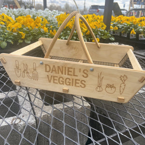 Personalized Garden Basket - 2 sizes - Harvest Basket for Vegetables - Gift for Gardener