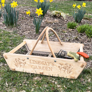 Personalized Harvest Basket - Gift for Gardener or Homesteader-  XL Backyard Garden Basket