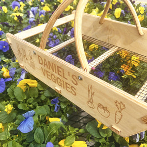 Personalized Harvest Basket - Gift for Gardener or Homesteader- XL Backyard Garden Basket