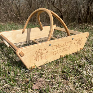 Pinecone Home XL Harvest Basket - Floral Design