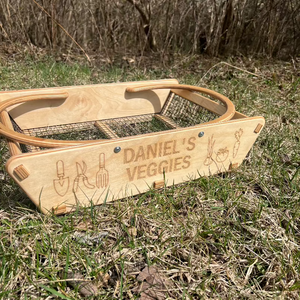 Pinecone Home XL Harvest Basket - Veggie Design