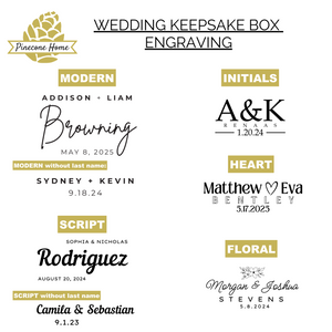 Personalized Wedding Keepsake Box - Wedding Gift Bridal Shower Gift