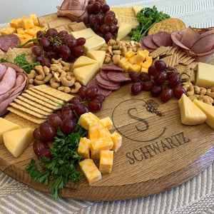 Wine Barrel Serving Round - Tray or Lazy Susan