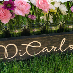 Personalized Engraved Mason Jar Centerpiece - Extra Long