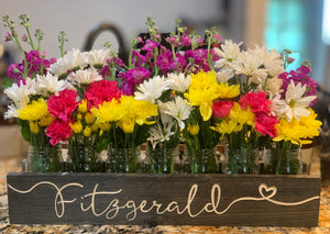 Personalized Engraved Mason Jar Centerpiece - Extra Long