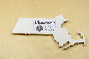 State Shaped Frame - White