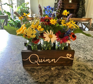 Personalized Mason Jar Holder Centerpiece - Mini
