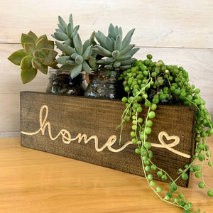 Personalized Mason Jar Holder Centerpiece - Mini