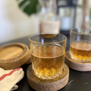 Bourbon Barrel Coaster Set
