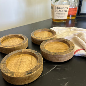 Bourbon Barrel Coaster Set