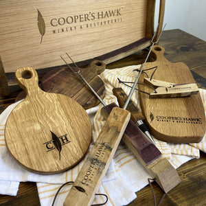 Wine Stave Serving Tray with Custom Logo