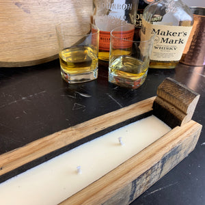 Bourbon Barrel Stave Candle