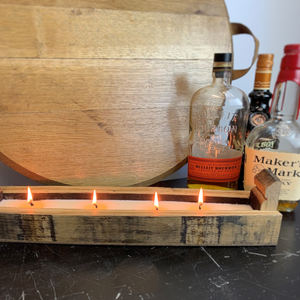 Bourbon Barrel Stave Candle