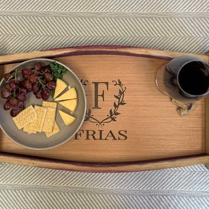 Client Gift Personalized Wine Tray - Realtor Closing Gift - Corporate Branded Client Appreciation Gift - New Home Real Estate Gift