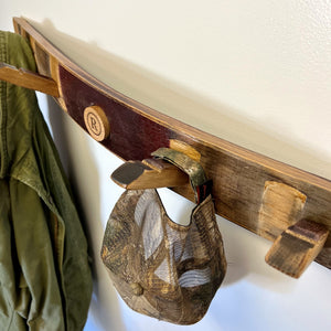 Wine Barrel Coat Rack