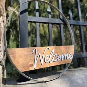 Personalized Wine Barrel Hoop Sign