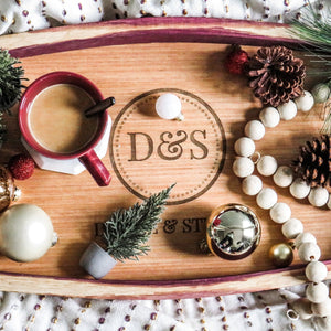 Client Gift Personalized Wine Tray - Realtor Closing Gift - Corporate Branded Client Appreciation Gift - New Home Real Estate Gift