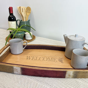 Client Gift Personalized Wine Tray - Realtor Closing Gift - Corporate Branded Client Appreciation Gift - New Home Real Estate Gift