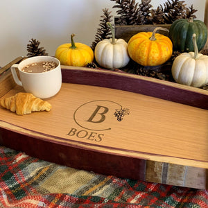 Client Gift Personalized Wine Tray - Realtor Closing Gift - Corporate Branded Client Appreciation Gift - New Home Real Estate Gift