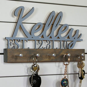 Wedding key holder Family Name and Established Date
