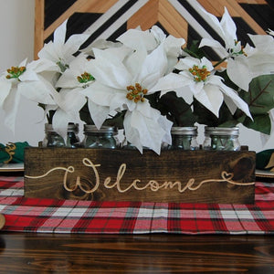 "Welcome" centerpiece