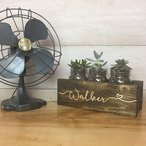 Personalized Mason Jar Holder Centerpiece - Mini