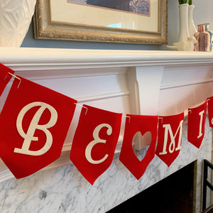 Valentines Felt Garland