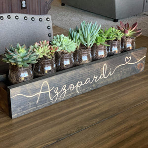 Personalized Engraved Mason Jar Centerpiece - Extra Long