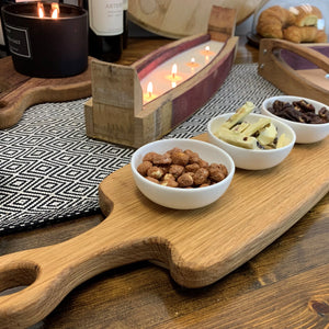 Monogrammed Large Wine Barrel Charcuterie Board - Housewarming Serving Board