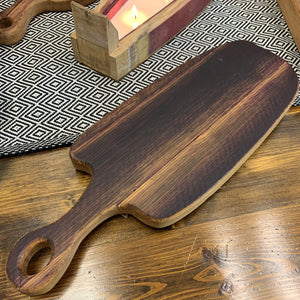 Monogrammed Large Wine Barrel Charcuterie Board - Housewarming Serving Board