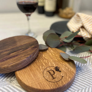 Mini Monogrammed Wine Barrel Charcuterie Board