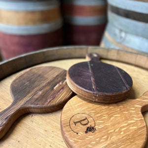 Mini Monogrammed Wine Barrel Charcuterie Board