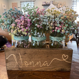 Personalized Mason Jar Holder Centerpiece - Mini