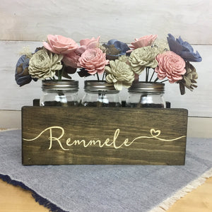 QUICK SHIP: Mini Mason Jar Centerpiece Box