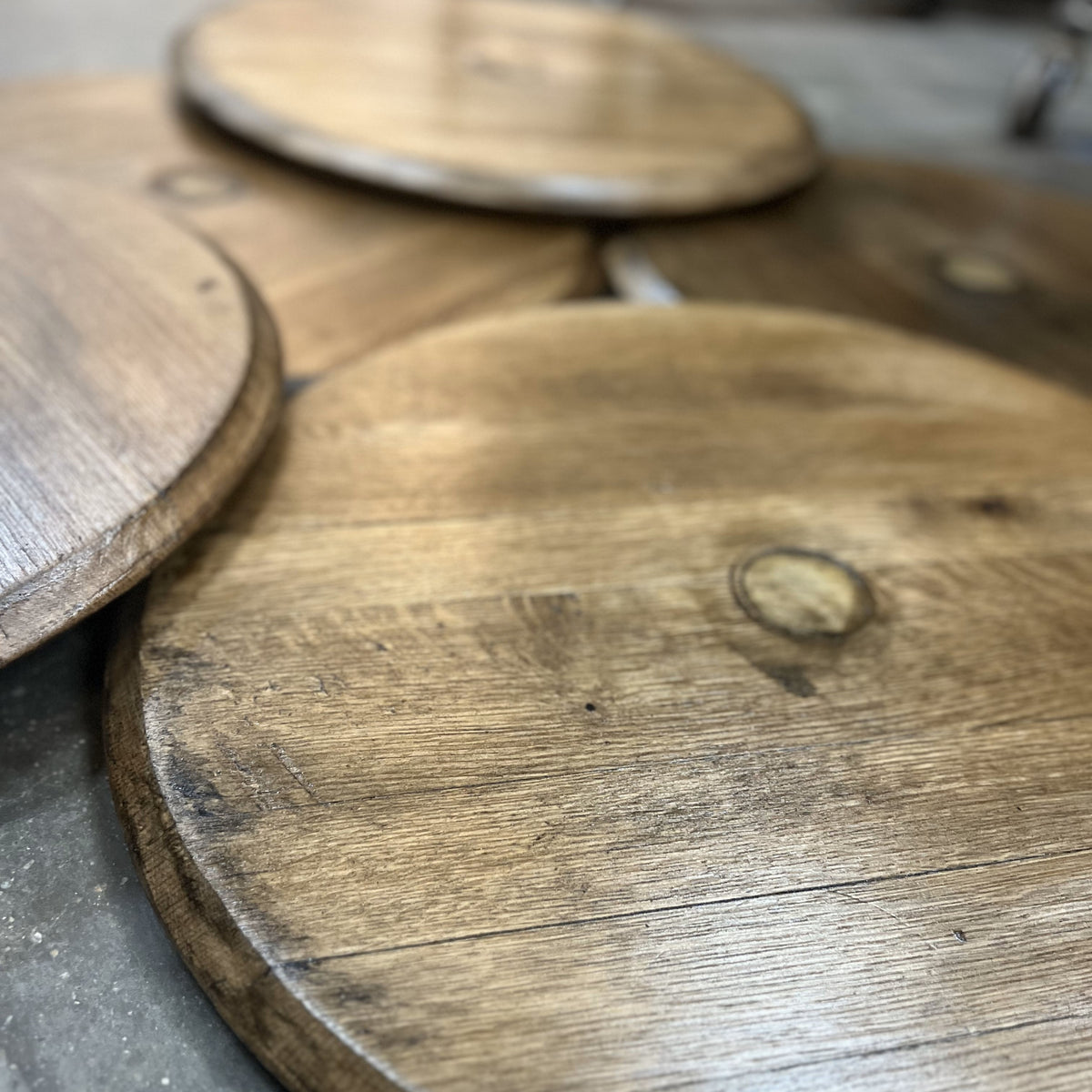 Bourbon Barrel Serving Round - Tray or Lazy Susan