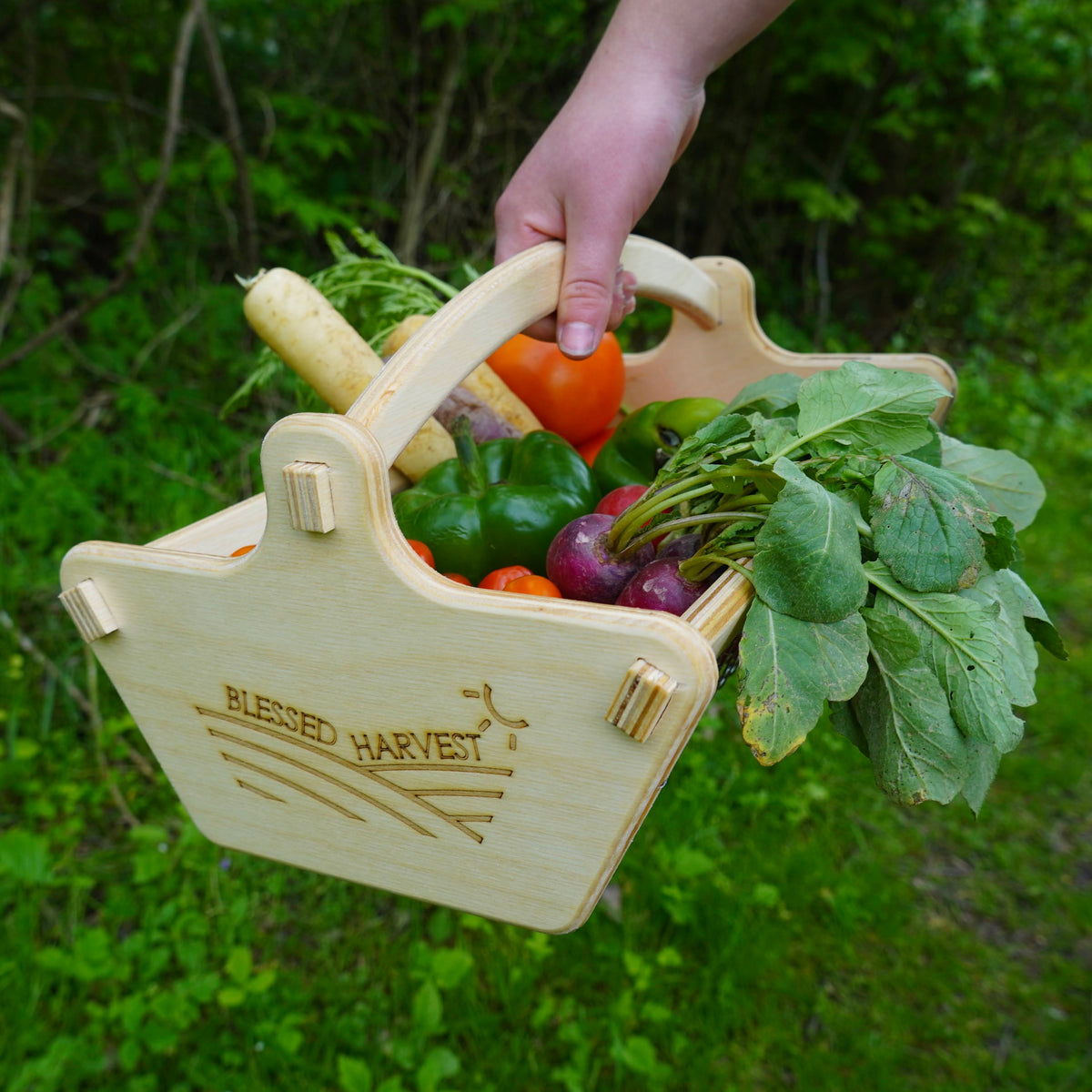 Personalized Garden Basket - 2 sizes - Harvest Basket for Vegetables - Gift for Gardener