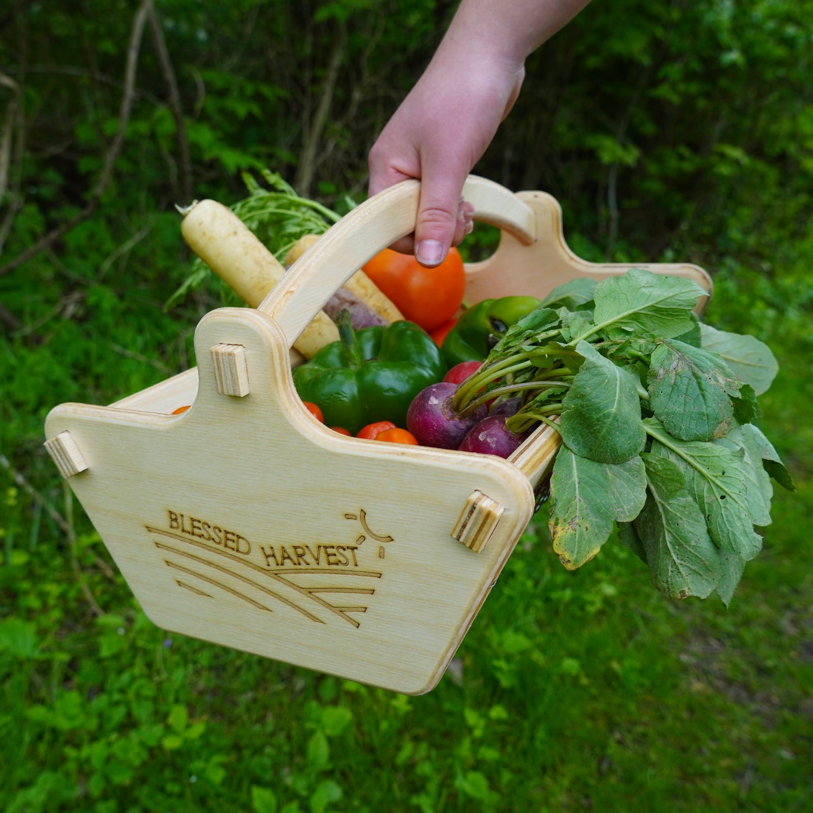 Personalized Garden Basket - 2 sizes - Harvest Basket for Vegetables - Gift for Gardener