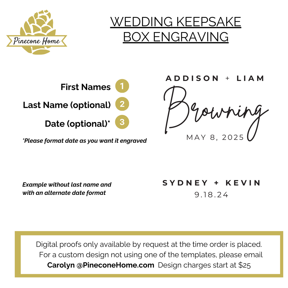 Personalized Wedding Keepsake Box - Wedding Gift Bridal Shower Gift